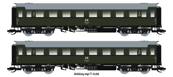 Saxonia 87195 - 2er Set Personenwagen C4ü Sa 07 der DR Saxonia 87195 - 2er Set Personenwagen C4ü Sa 07 der DR